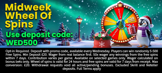 Midweek wheel of prizes