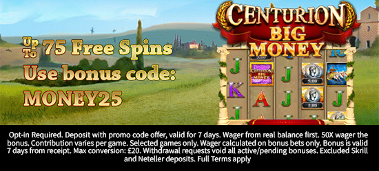 Up to 75 Free Spins