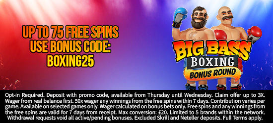 Up to 75 Free Spins