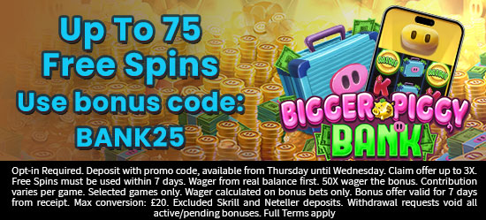 Up to 75 Free Spins