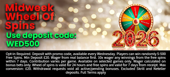 Midweek wheel of prizes