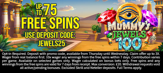 Up to 75 Free Spins
